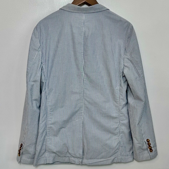 Men's NWOT Tommy Hilfiger Twill Sports Coat in White & Blue Stripe, Size M - Picture 2 of 14